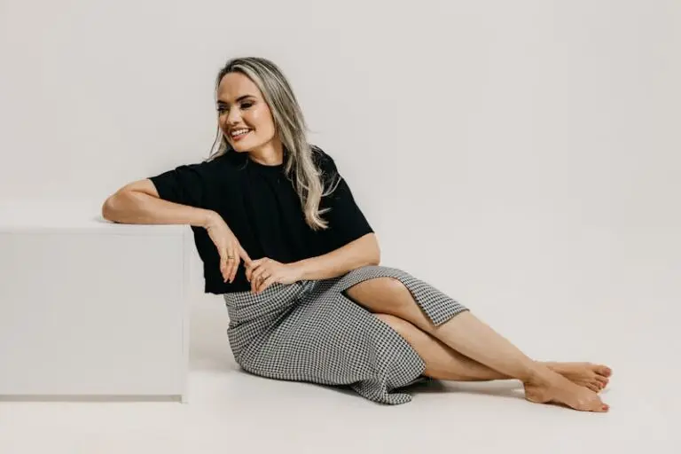 Confident fashion model during a professional casting audition in the UK